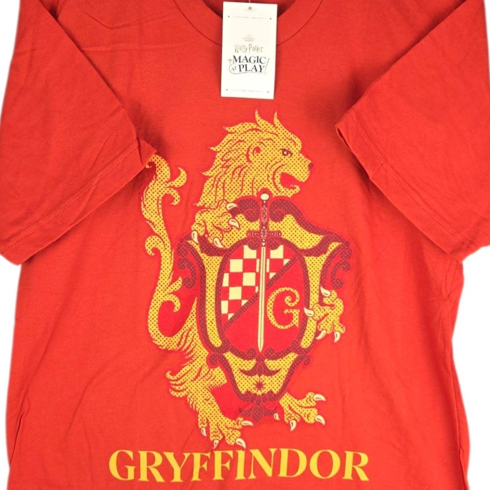 Harry Potter Gryffindor Shirt Mens Women Medium Red Orange Lion Crest Wizard New